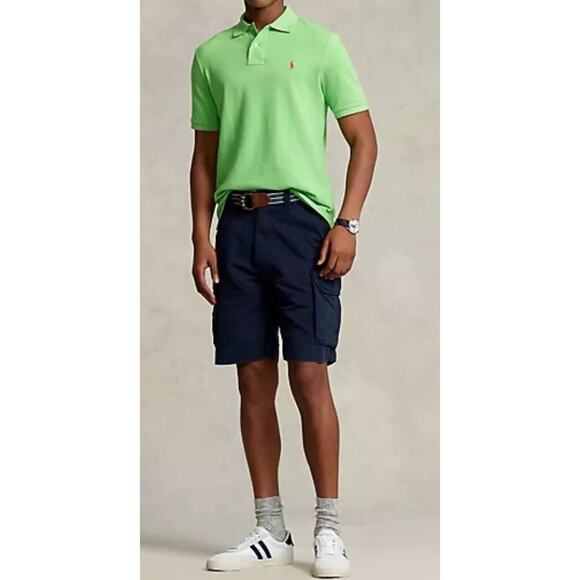 Polo Ralph Lauren RRL Classic Navy Cargo Shorts Mens 35 New Fast Ship - Picture 1 of 10